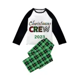 2023 Christmas Matching Family Pajamas Exclusive Design Printed Christmas Crew Green Pajamas Set
