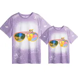Mommy and Me Matching Clothing Top Sunglasses Flamingo Mama And Mini Tie Dyed Family T-shirts