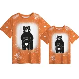 Mommy and Me Matching Clothing Top Bear Baby Mama Mini Tie Dyed Family T-shirts