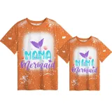 Mommy and Me Matching Clothing Top Mermaid Mama And Mini Tie Dyed Family T-shirts