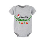 2023 Christmas Matching Family Pajamas Exclusive Design Antler Hat Family Christmas White Green Plaids Pajamas Set