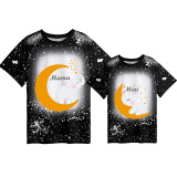 Mommy and Me Matching Clothing Top Elephant Moon Mama And Mini Tie Dyed Family T-shirts