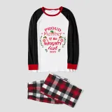 2023 Proud Member OF Naughty List White Christmas Multicolor Pants Set Matching Family Pajamas Set