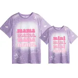 Mommy and Me Matching Clothing Top Mama Mini Print Tie Dyed Family T-shirts