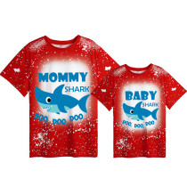 Mommy and Me Matching Clothing Top Baby Mom Shark Boo Boo Boo Tie Dyed Family T-shirts