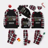 2023 Christmas Matching Family Pajamas Exclusive Design Printed Christmas Crew Green Stripes Pajamas Set