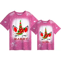 Mommy and Me Matching Clothing Top Unicorn Mama Mini Tie Dyed Family T-shirts