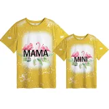 Mommy and Me Matching Clothing Top Flamigo Vacation Mama And Mini Tie Dyed Family T-shirts