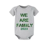 2023 We Are Family Christmas Matching Family Pajamas White Short Pajamas Green Pants Set With Dog Pajamas