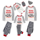 2023 Christmas Matching Family Pajamas Exclusive Design Merry Christmas Season Together White Black Plaids Pajamas Set