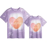 Mommy and Me Matching Clothing Top Fingerprint Mama Mini Tie Dyed Family T-shirts