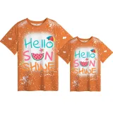 Mommy and Me Matching Clothing Top Hello Sun Shine Mama And Mini Tie Dyed Family T-shirts