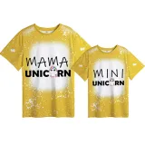 Mommy and Me Matching Clothing Top Unicorn Magic Time Tie Dyed Family T-shirts