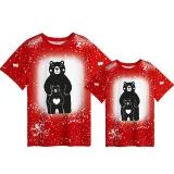 Mommy and Me Matching Clothing Top Bear Baby Mama Mini Tie Dyed Family T-shirts