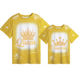 Mommy and Me Matching Clothing Top Princess Queen Tie Dyed Family T-shirts