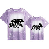 Mommy and Me Matching Clothing Top Bear Mama Mini Tie Dyed Family T-shirts