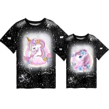 Mommy and Me Matching Clothing Top Unicorn Mama Mini Tie Dyed Family T-shirts