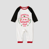 2023 Proud Member OF Naughty List White Christmas Multicolor Pants Set Matching Family Pajamas Set