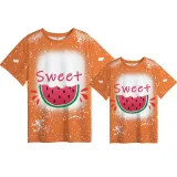 Mommy and Me Matching Clothing Top Sweet Watermelon Mama And Mini Tie Dyed Family T-shirts