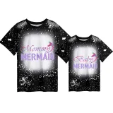 Mommy and Me Matching Clothing Top Mermaid Mama And Mini Tie Dyed Family T-shirts