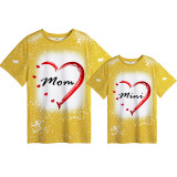 Mommy and Me Matching Clothing Top Mom Mini Heart Tie Dyed Family T-shirts