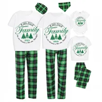 2023 Christmas Matching Family Pajamas Exclusive We Are Family Wreath Xmas Tree Green Short Pajamas Set
