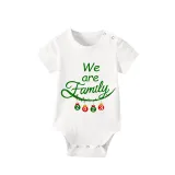 2023 Christmas Matching Family Pajamas Exclusive Design We Are Family Pendant Green Plaids Pants Pajamas Set