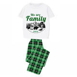 2023 Christmas Matching Family Pajamas Christmas Exclusive Design We are Family Polar Bear Green Short Pajamas Set