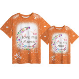 Mommy and Me Matching Clothing Top I Love My Mama Mini Moon Tie Dyed Family T-shirts
