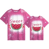 Mommy and Me Matching Clothing Top Sweet Watermelon Mama And Mini Tie Dyed Family T-shirts
