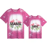 Mommy and Me Matching Clothing Top Flamigo Vacation Mama And Mini Tie Dyed Family T-shirts
