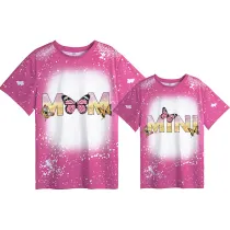 Mommy and Me Matching Clothing Top Butterfly Mama And Mini Tie Dyed Family T-shirts