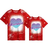 Mommy and Me Matching Clothing Top Mermaid Heart Mama And Mini Tie Dyed Family T-shirts