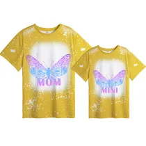 Mommy and Me Matching Clothing Top Butterfly Mama And Mini Tie Dyed Family T-shirts