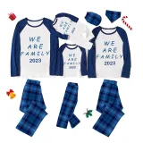 2023 Christmas Matching Family Pajamas Exclusive We Are Family Blue Pajamas Set