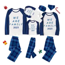 2023 Christmas Matching Family Pajamas Exclusive We Are Family Blue Pajamas Set