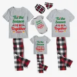 2023 Christmas Matching Family Pajamas Exclusive Design Merry Christmas Season Together Gray Short Pajamas Set