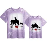 Mommy and Me Matching Clothing Top Polar Bear Mama Mini Tie Dyed Family T-shirts