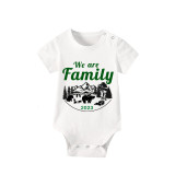 2023 Christmas Matching Family Pajamas Christmas Exclusive Design We are Family Polar Bear Green Short Pajamas Set