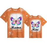 Mommy and Me Matching Clothing Top Butterfly Mama And Mini Tie Dyed Family T-shirts