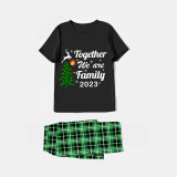 2023 Christmas Matching Family Pajamas Exclusive Family Together Flying Reindeer Black Short Pajamas Set