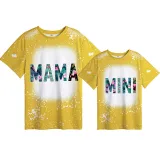 Mommy and Me Matching Clothing Top Mama Mini Coconut Tree Tie Dyed Family T-shirts