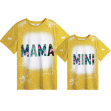 Mommy and Me Matching Clothing Top Mama Mini Coconut Tree Tie Dyed Family T-shirts