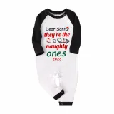 2023 Christmas Matching Family Pajamas Dear Santa They're The Naughty Ones Red Pajamas Set