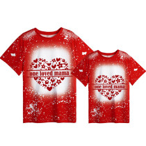 Mommy and Me Matching Clothing Top One Loved Mama Mini Tie Dyed Family T-shirts