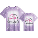 Mommy and Me Matching Clothing Top Flamingos Tie Dyed Family T-shirts