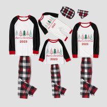 2023 Christmas Matching Family Pajamas Exclusive Merry Christmas Beatiful Tree Multicolor Pajamas Set