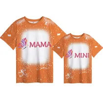 Mommy and Me Matching Clothing Top Butterfly Mama And Mini Slogan Tie Dyed Family T-shirts