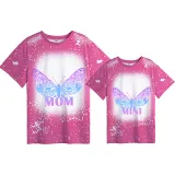 Mommy and Me Matching Clothing Top Butterfly Mama And Mini Tie Dyed Family T-shirts