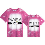 Mommy and Me Matching Clothing Top Unicorn Magic Time Tie Dyed Family T-shirts